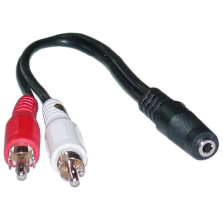 Cable Wholesale Cable Wholesale 30S1-14200 0.25 in. Stereo Male to 3.5mm Stereo Female Adapter 30S1-14200
